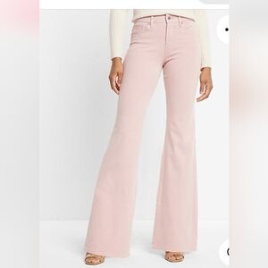 Express Mid Rise '70s Flare Mocha Jeans Size 0 Long Conscious Edit NWT